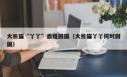 大熊猫“丫丫”启程回国（大熊猫丫丫何时回国）