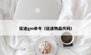 征途gm命令（征途物品代码）