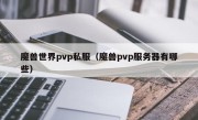 魔兽世界pvp私服（魔兽pvp服务器有哪些）