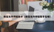 微信文件传输助手（微信文件传输助手在哪）